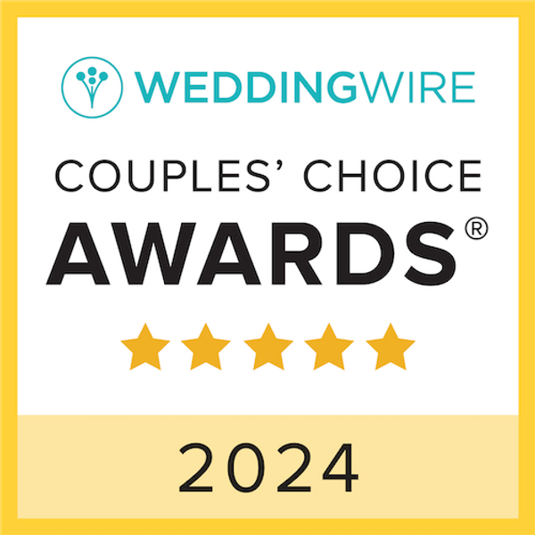 WeddingWire Couples' Choice Awards 2024 logo with five gold stars