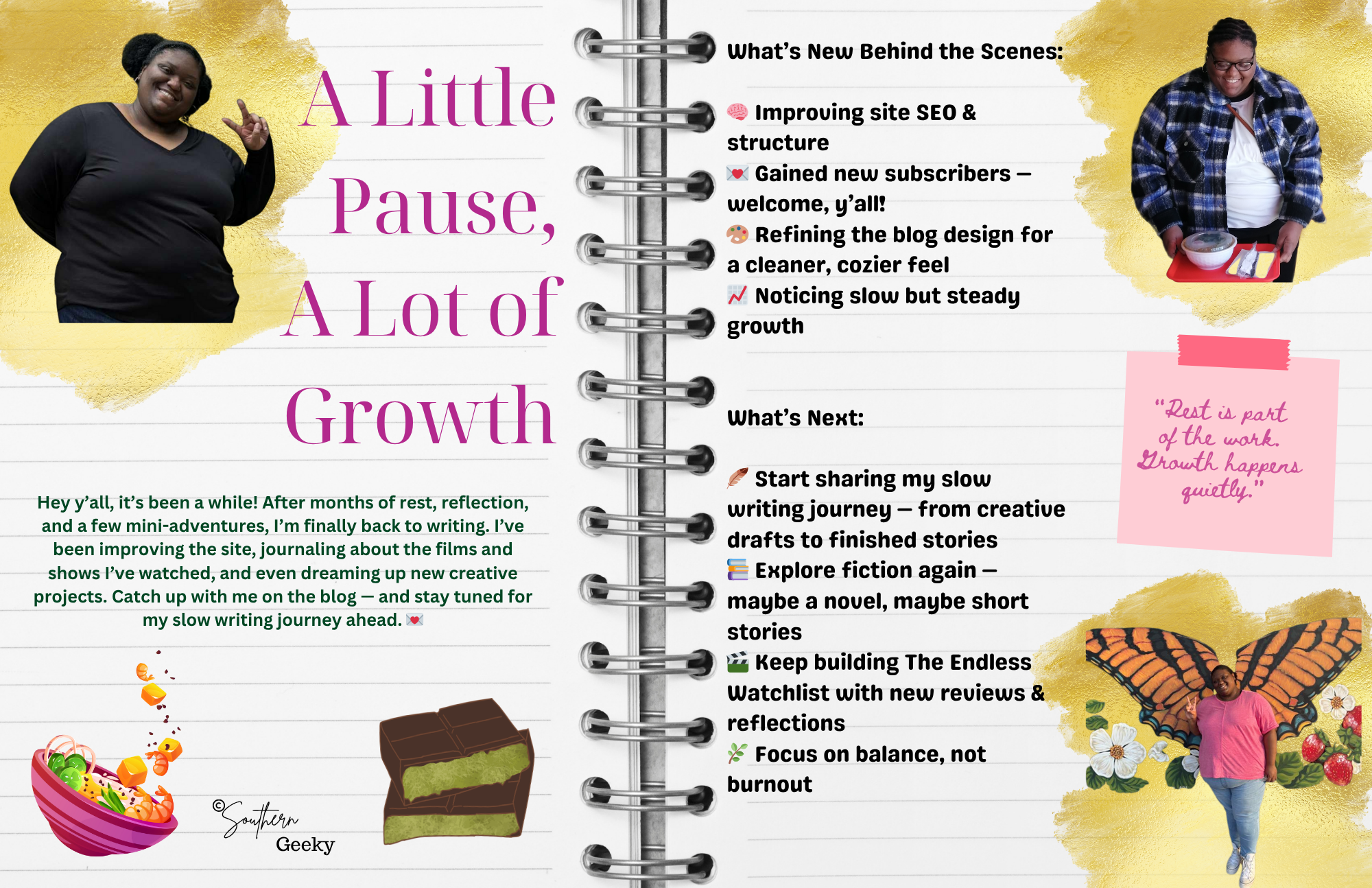 A Little Pause, A Lot of Growth: Life Updates, Creative Goals &amp; My Endless Watchlist