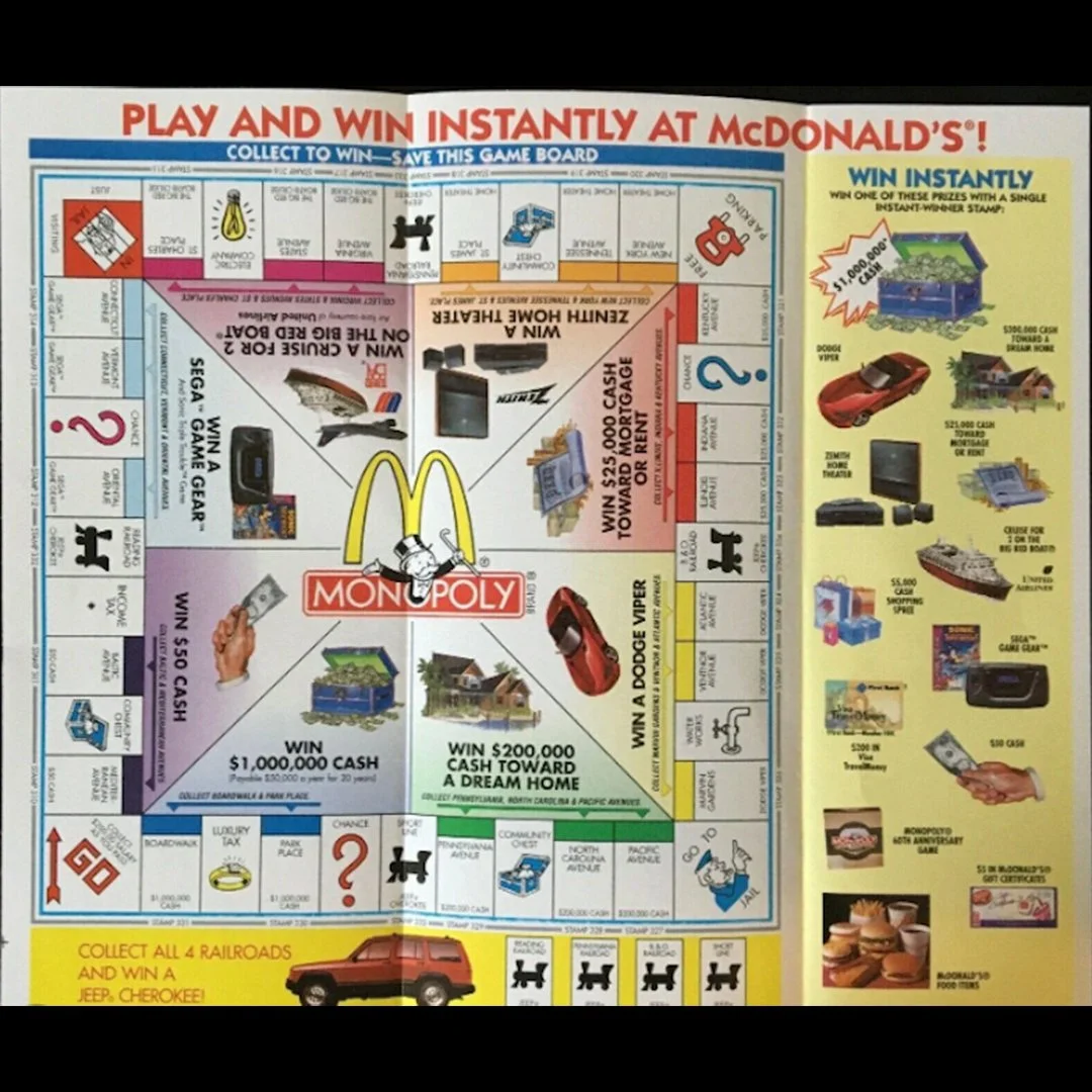 McDonald’s Monopoly board