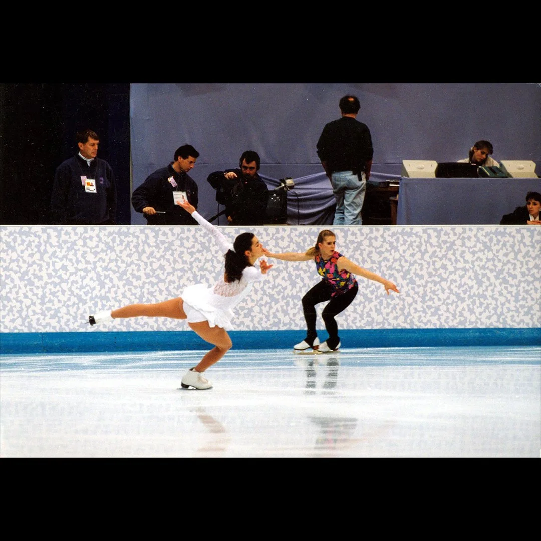 Kerrigan and Harding figure skating in Lillehammer