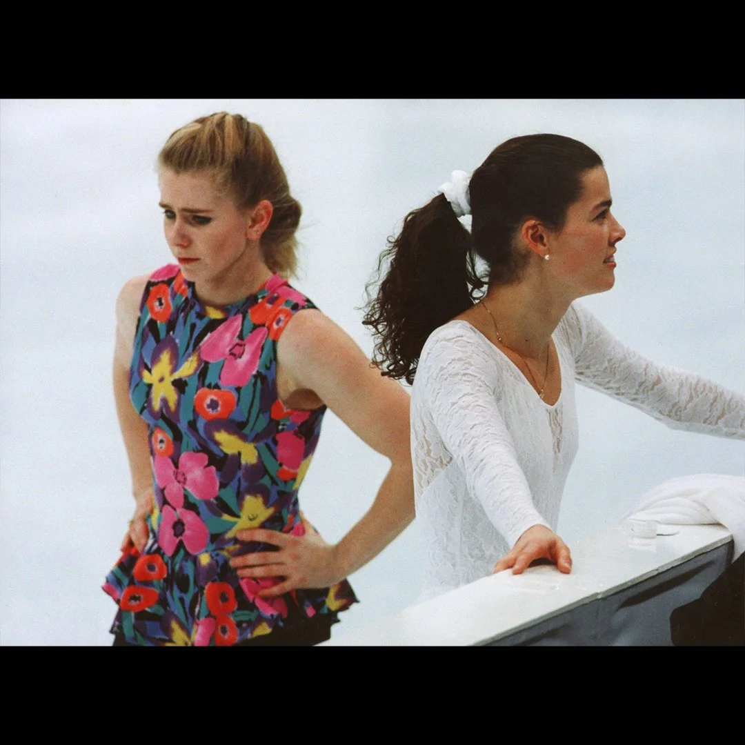 Harding and Kerrigan take a break during Lillehammer training