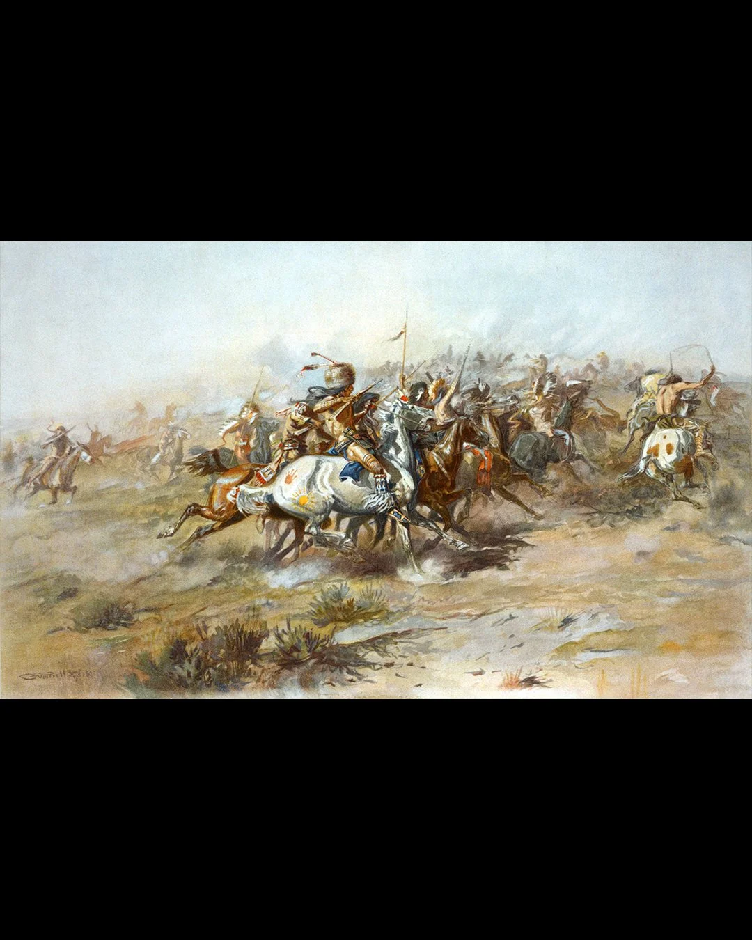 1903 painting depicting the Battle of the Little Bighorn