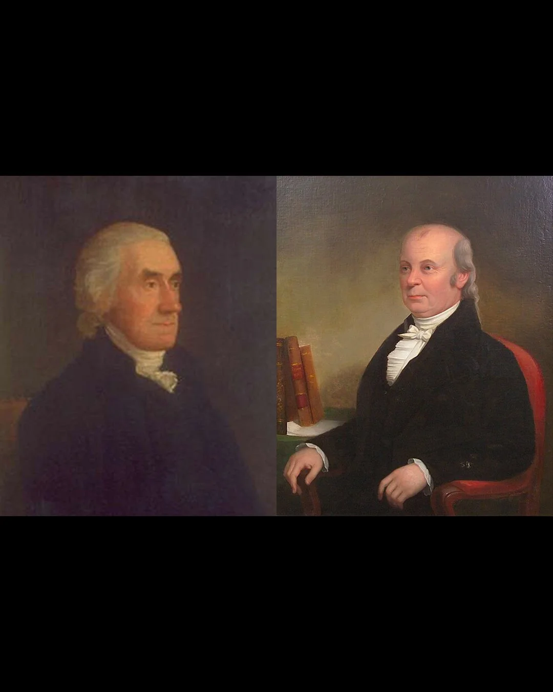 Prosecutor Robert Treat Paine (left) and Defense Attorney Levi Lincoln Sr (right)