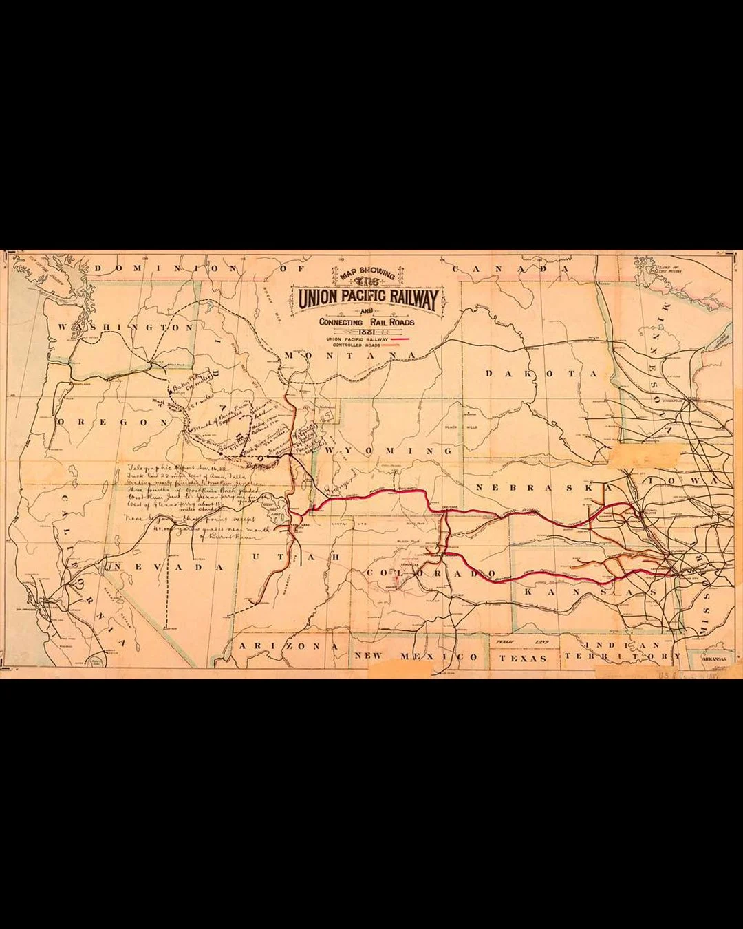 Union Pacific Railroad Map 