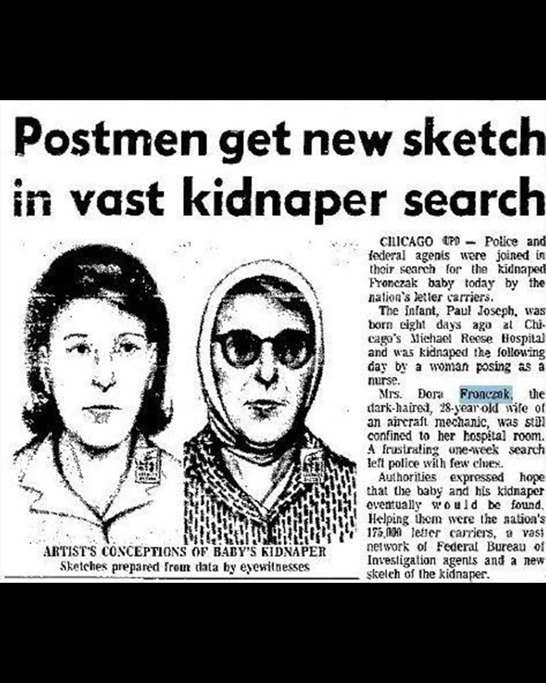 News sketch of potential kidnapper