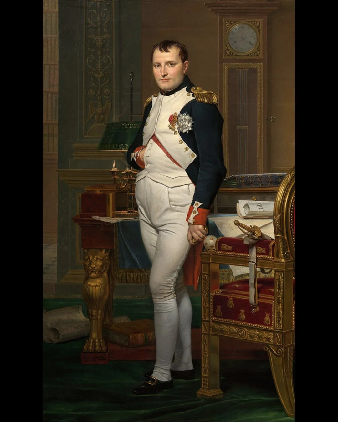The Emperor Napoleon in His Study at the Tuileries, by Jacques-Louis David, 1812 