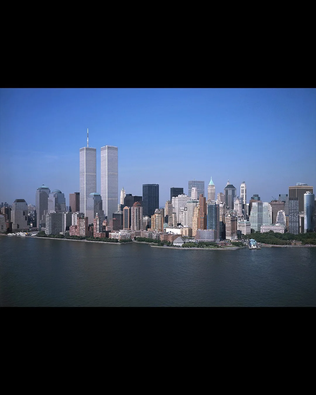 Lower Manhattan pictured two months before 9/11