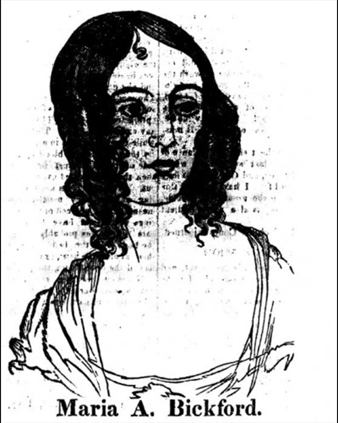 Illustration of Maria Bickford 