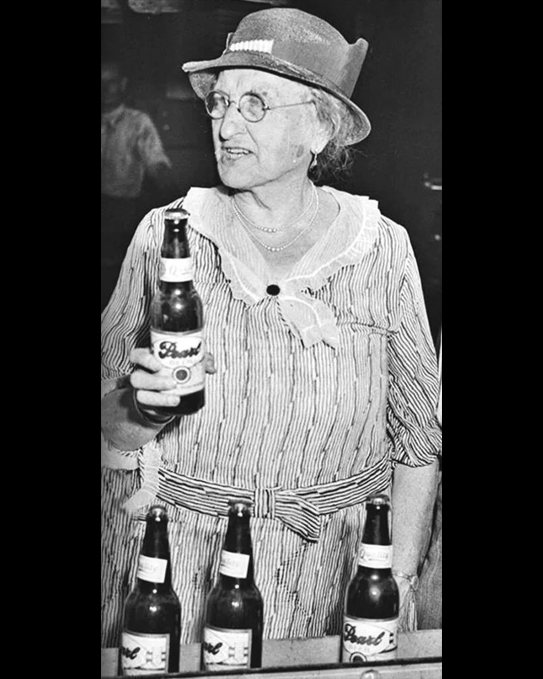 Emma Koehler with Pearl beer