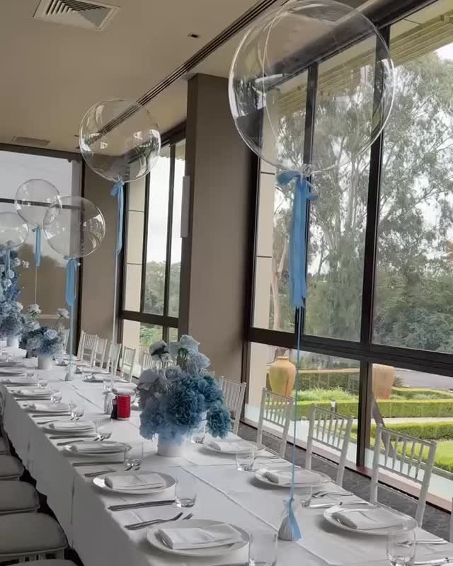 A Beautiful Blue Baby Shower for Maddison 💙
Such an elegant celebration with a grand blue flower tower, a welcome sign and clear jumbo balloons to top off the table styling. Too cute for the baby on the way! ✨

Enquire now through the link in our bi
