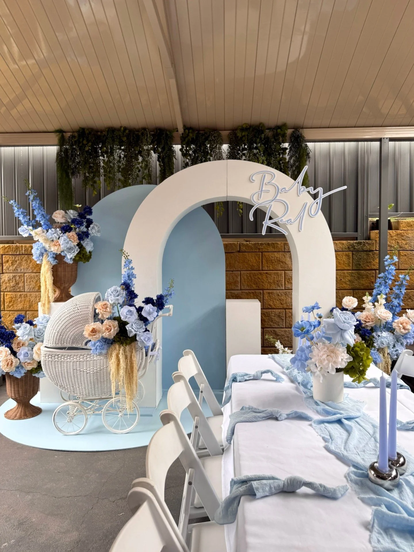 Celebrating baby Real 💙✨
A soft, elevated baby shower filled with delicate details, creating a beautiful space to gather, celebrate, and soak in such a special moment.

Full installation executed by @ivorystonecollective_
Enquire now via the link in