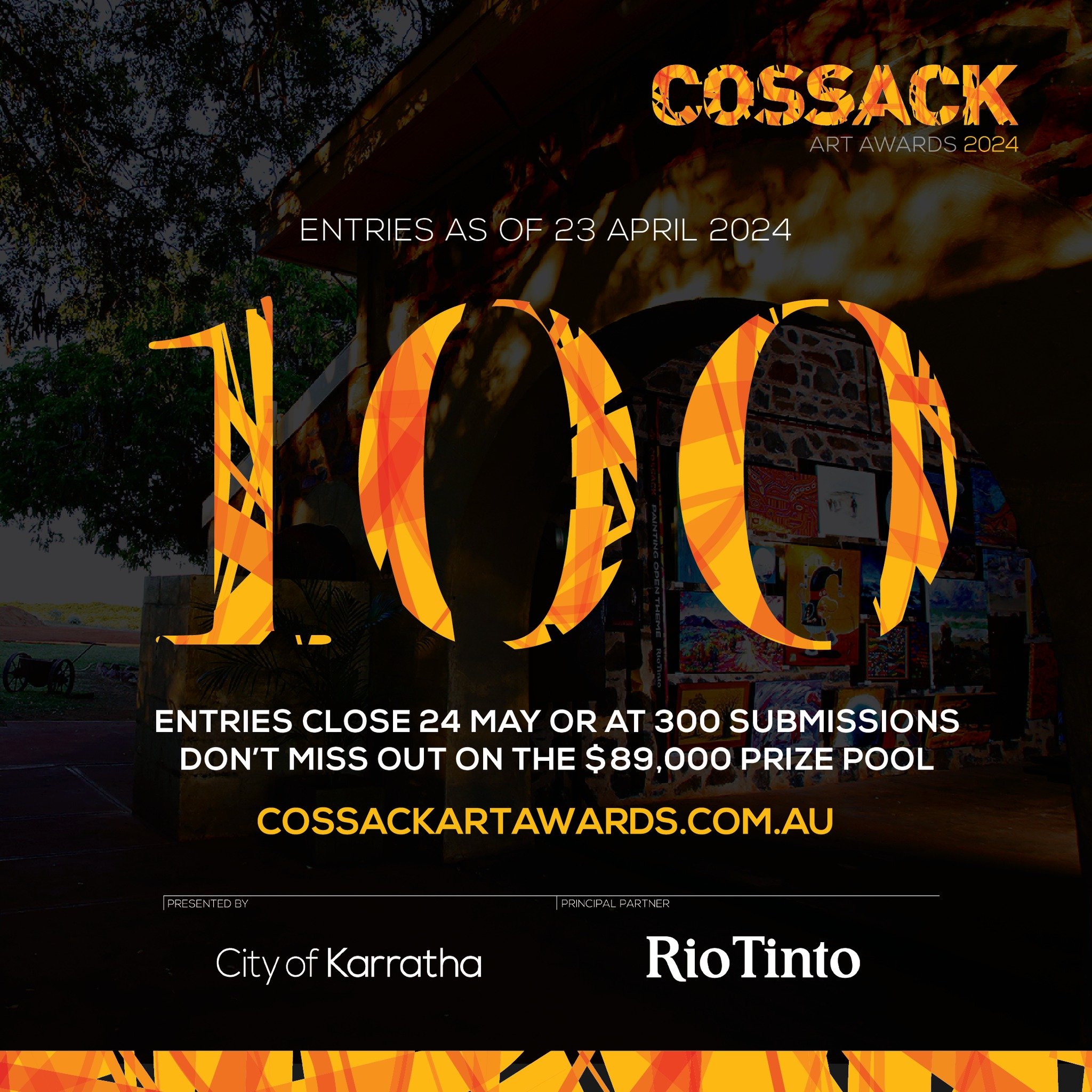 We've just hit 100 entries for this year's Cossack Art Awards! 

If you've been dragging your feet on entering, don't wait much longer - entries will close when we reach 300 submissions (or on 24 May, whichever comes first). 

With a prize pool of $8