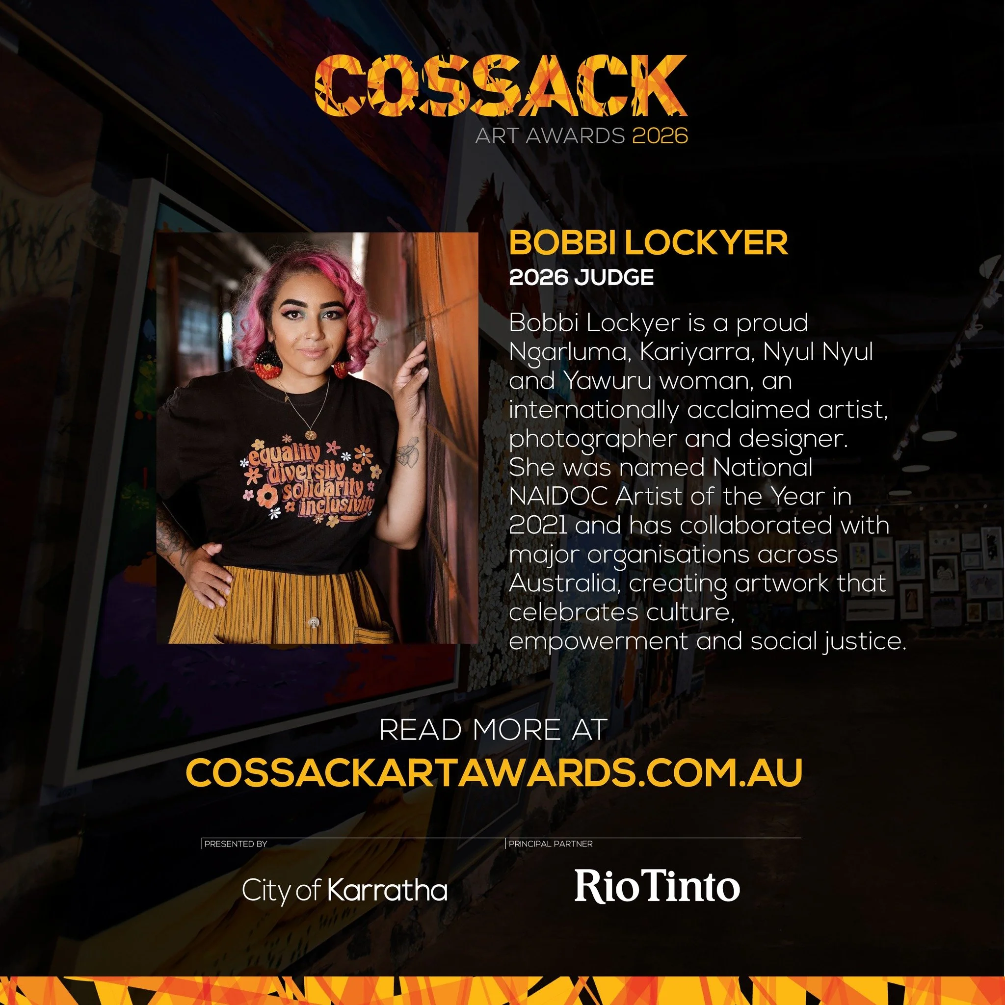 We are excited to announce that three leading Australian creatives have been appointed as judges for our 2026 Cossack Art Awards, bringing a strong mix of cultural insight, technical skill and national arts experience to Australia&rsquo;s unique regi