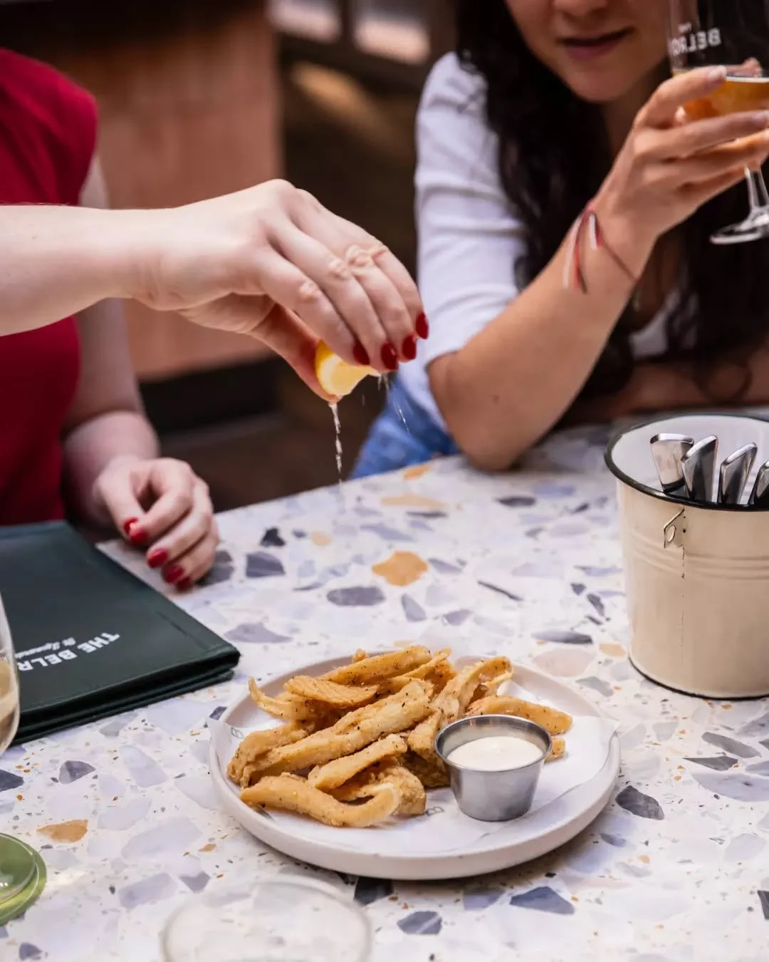 When you're not quite at schnitty or steak level of hungry, but are well past snack stage. S&amp;P squid is an elite choice. 🦑🍻