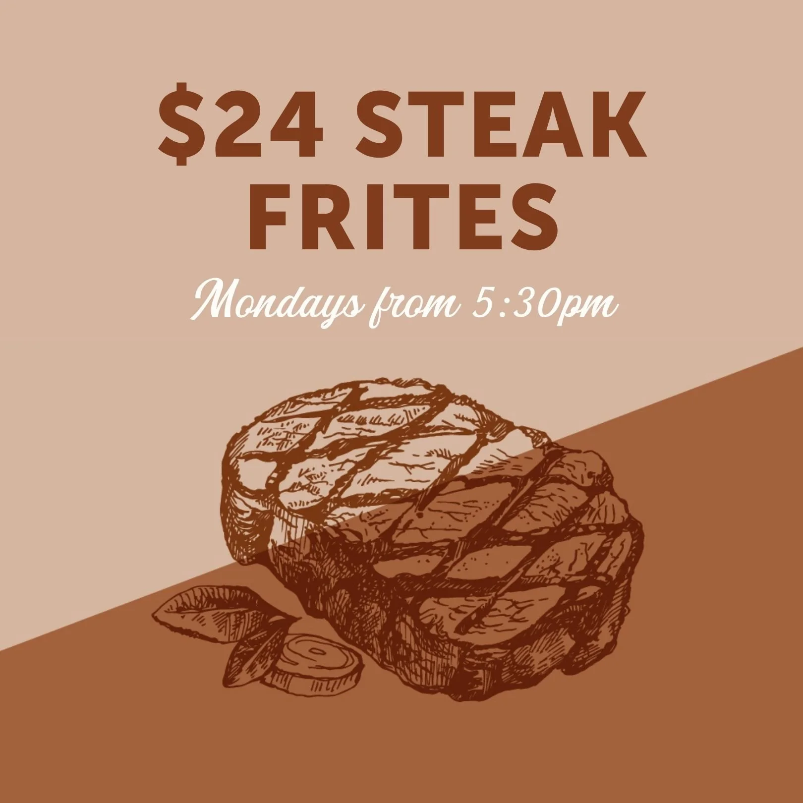 STEAK NIGHT MONDAYS