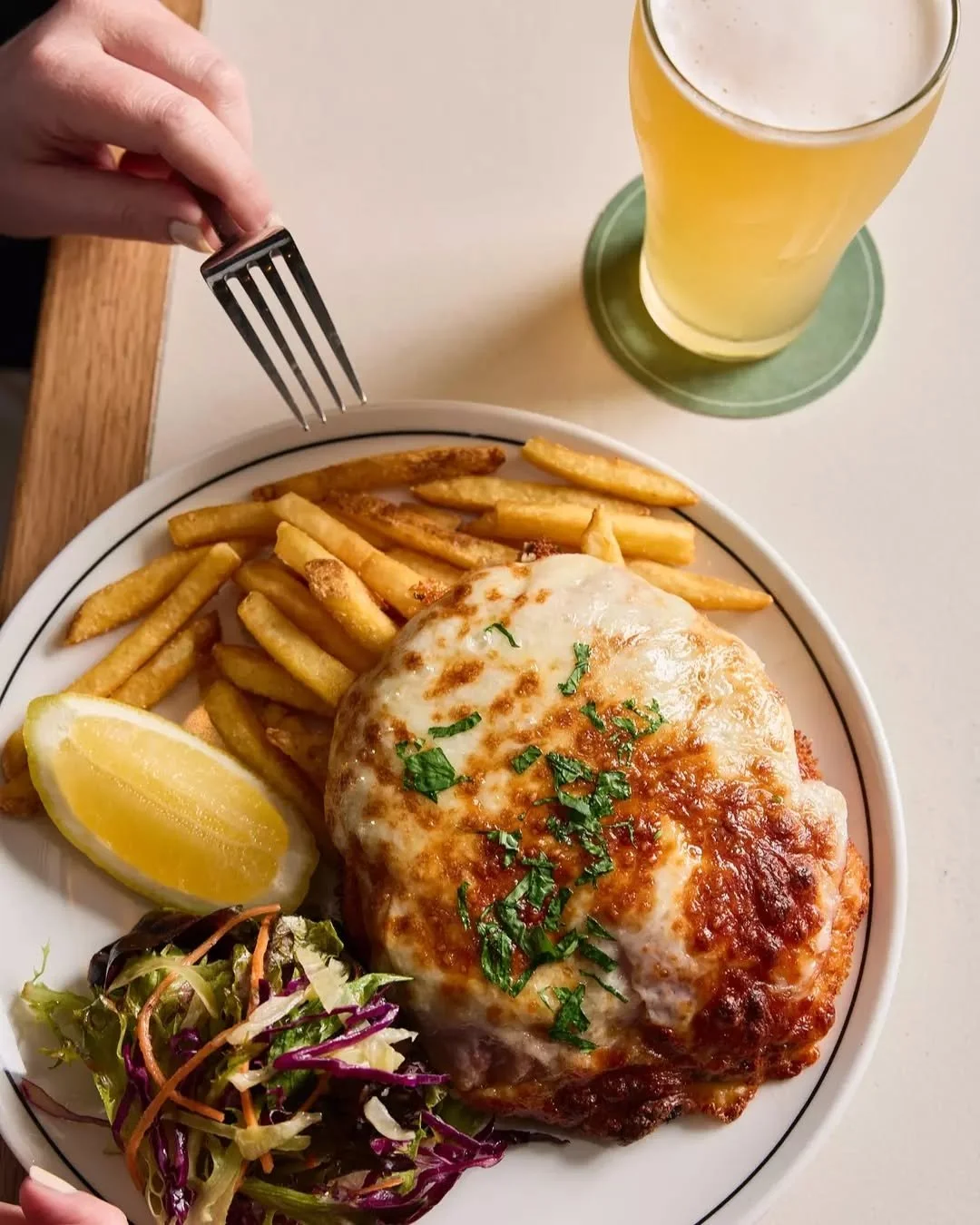 Is there anything better than a parmi on a winter's day? 🤤 Grab yours for just $22, Tuesdays from 5:30pm.