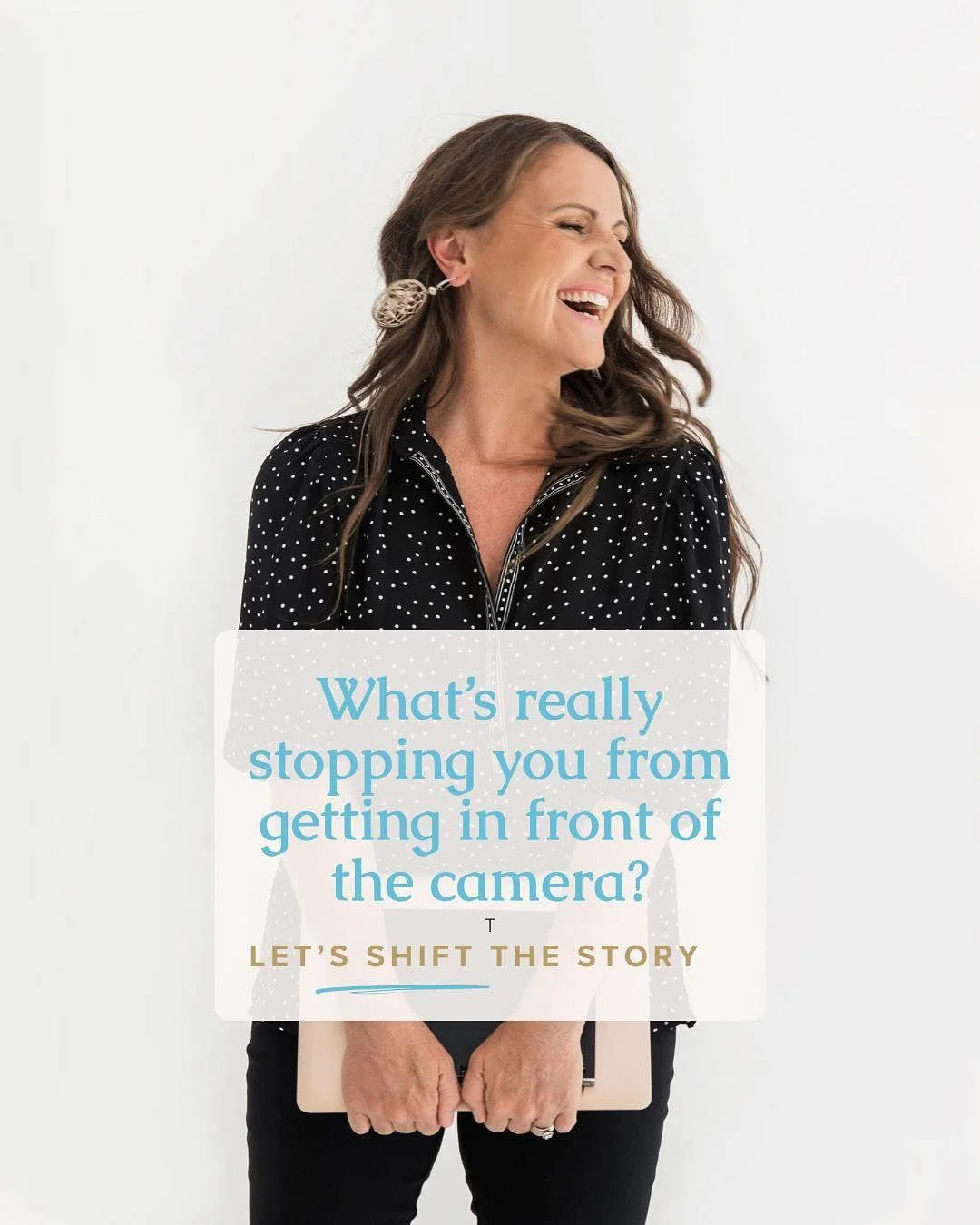 Most of the time it&rsquo;s not the camera holding you back.

It&rsquo;s the thoughts that start running through your head long before you step in front of it.

I&rsquo;ll book a shoot when I lose a few kilos.
I&rsquo;m not photogenic.
I don&rsquo;t 