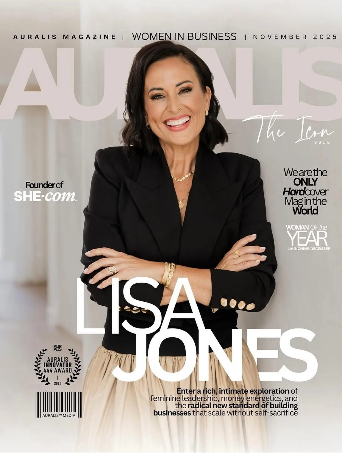 Seeing Lisa Jones on the cover of Auralis Magazine&rsquo;s Icon Issue is absolutely incredible, but watching her image light up Times Square? That&rsquo;s a whole other level of magic.

Lisa pours her heart into empowering everyone around her every s