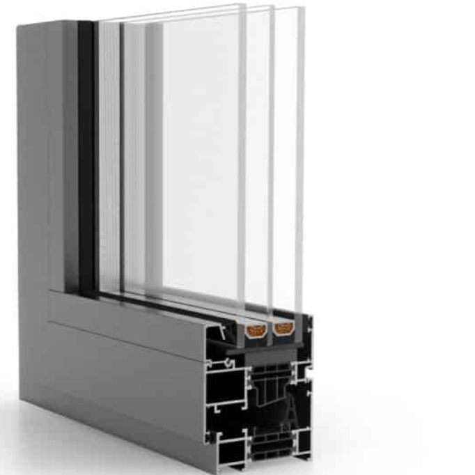 Fenêtre aluminium MB-86N avec vitrage jusqu’à 67 mm