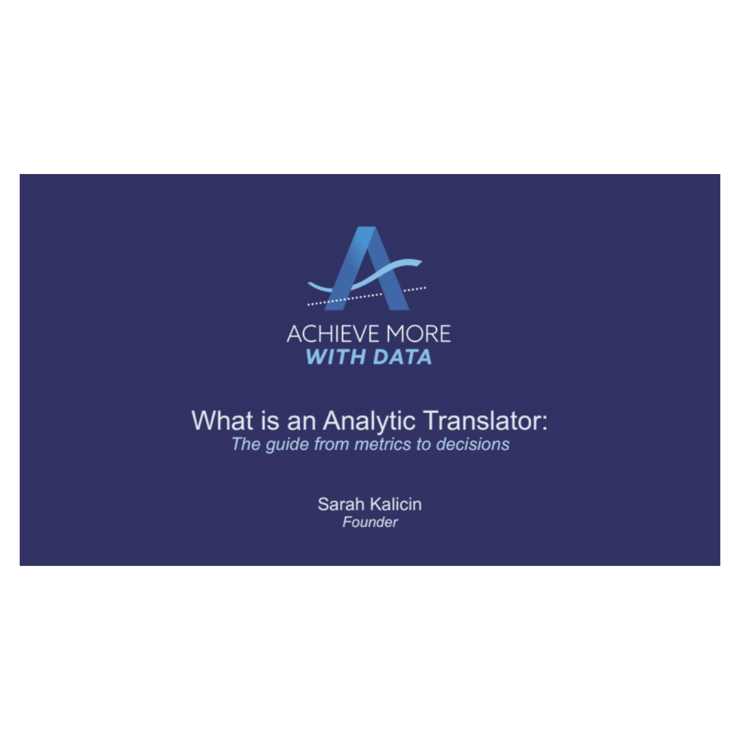 Strategy & Analytics — Achievemorewithdata