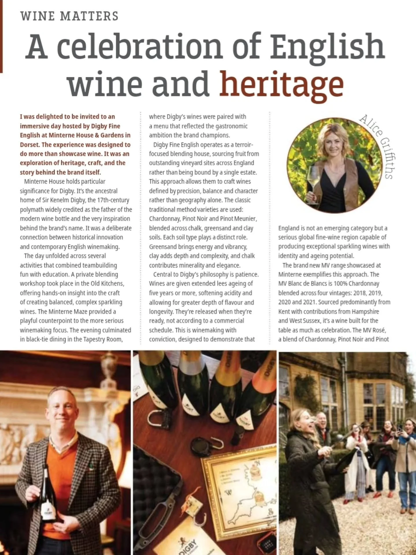 Two events, one column, and a lot of exceptional English sparkling wine.

My latest pieces for @Vineyardmaggb covers the  @digbyfineenglish press day at @minternehouseandgardens in Dorset, a beautiful setting with genuine historical weight. The house
