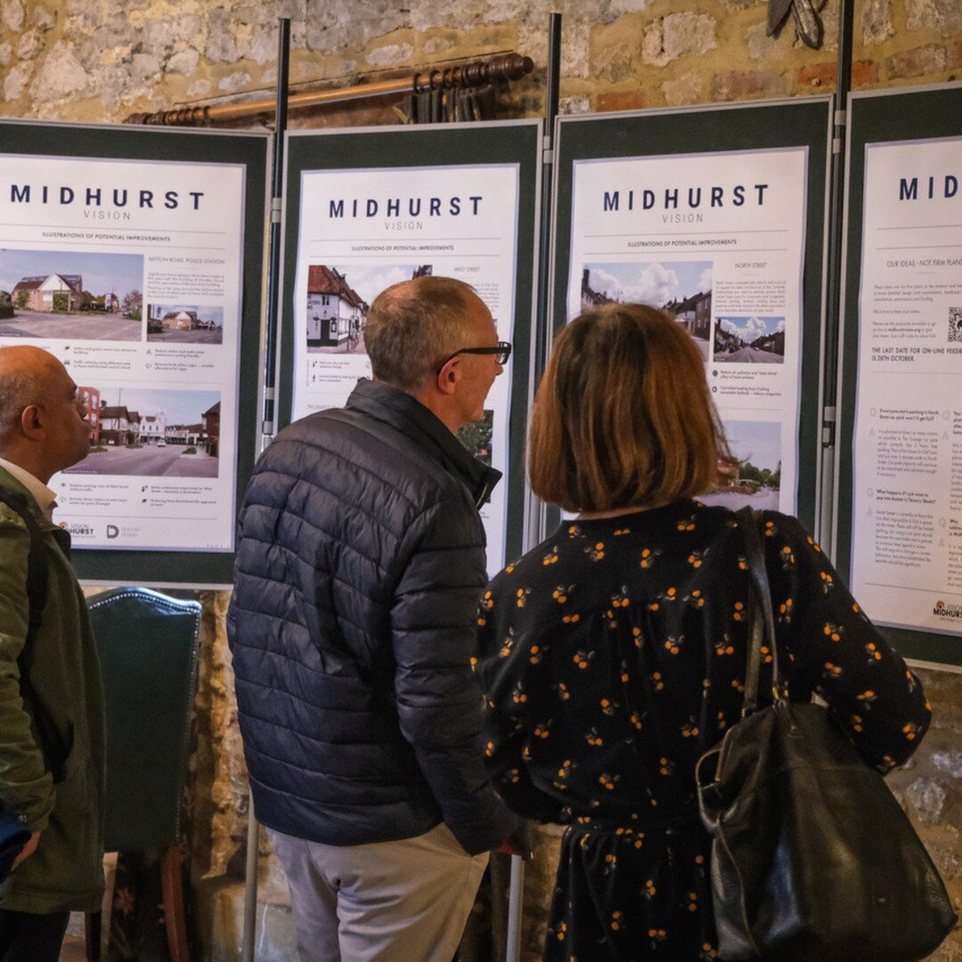 Last chance to come and see our exhibition!⁣
 ⁣
We&rsquo;ll be at The Grange until Friday 21st October - our team will be on hand to answer questions from 4pm to 6pm. ⁣⁣
Midhurst Vision is working towards making the town greener, less dominated by ca