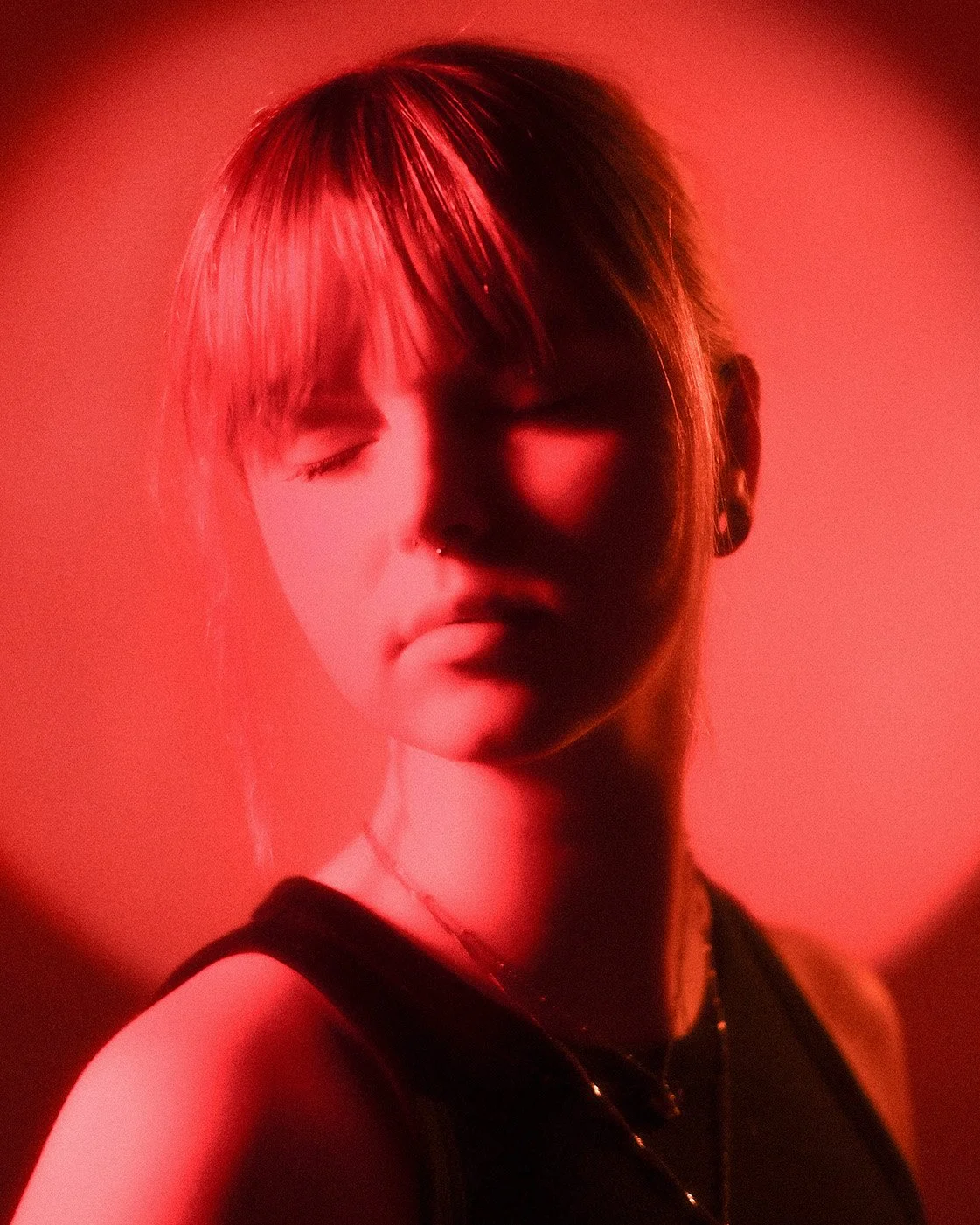 Creatief Portret Rood Licht