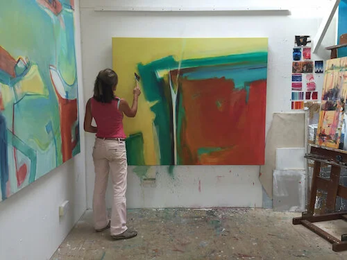 Working on a commission destined for New York