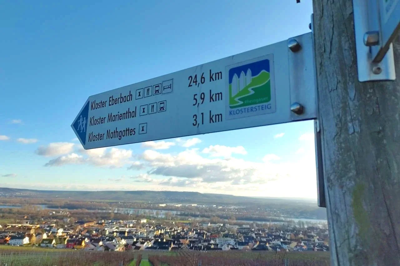 Wanderwegbeschilderung Klostersteig