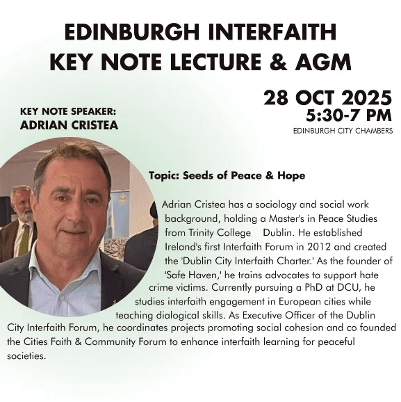 Edinburgh Interfaith Key Note Lecture & AGM 2025!