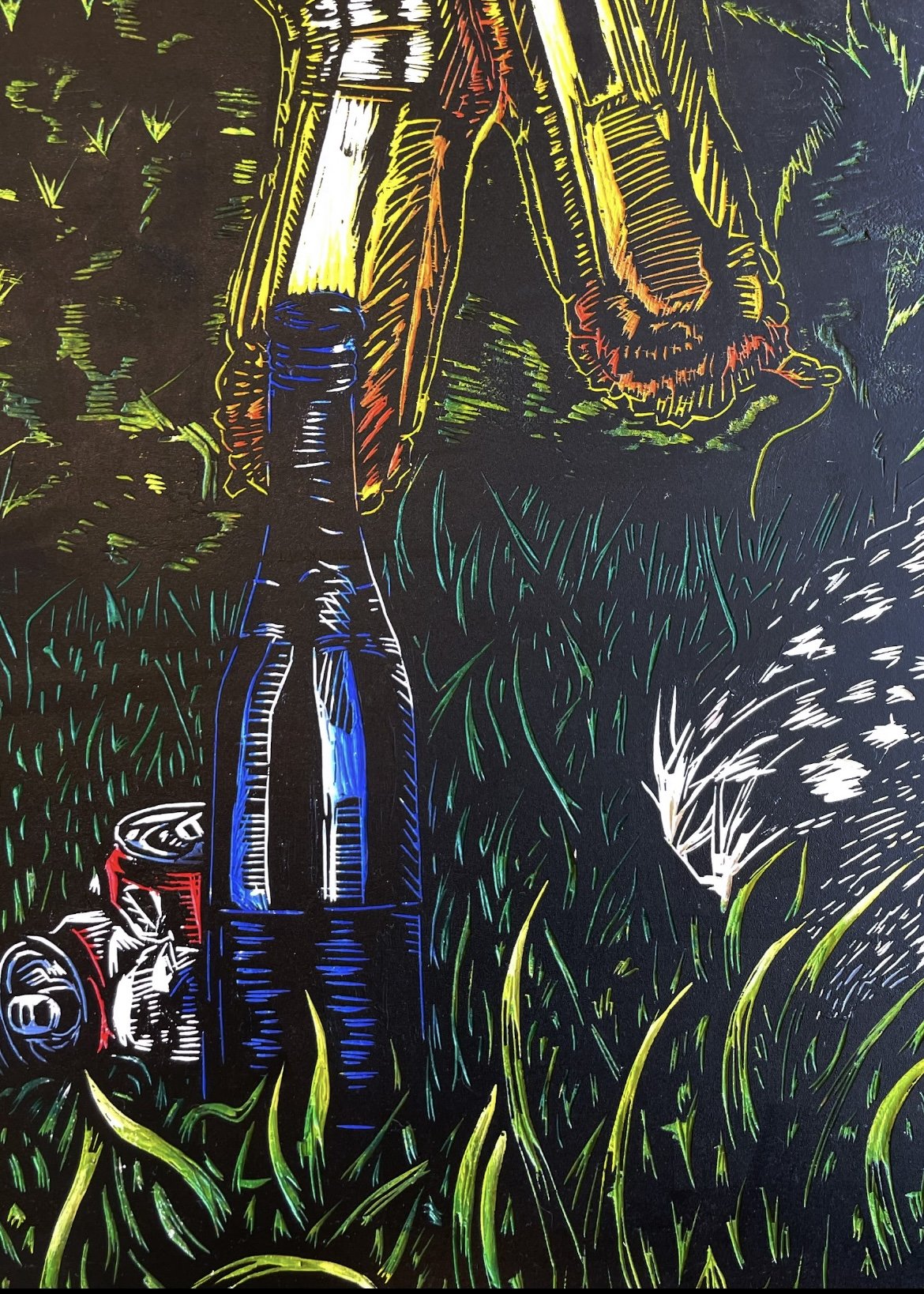 Detail: "Flip it and reverse it (KO)," 2024