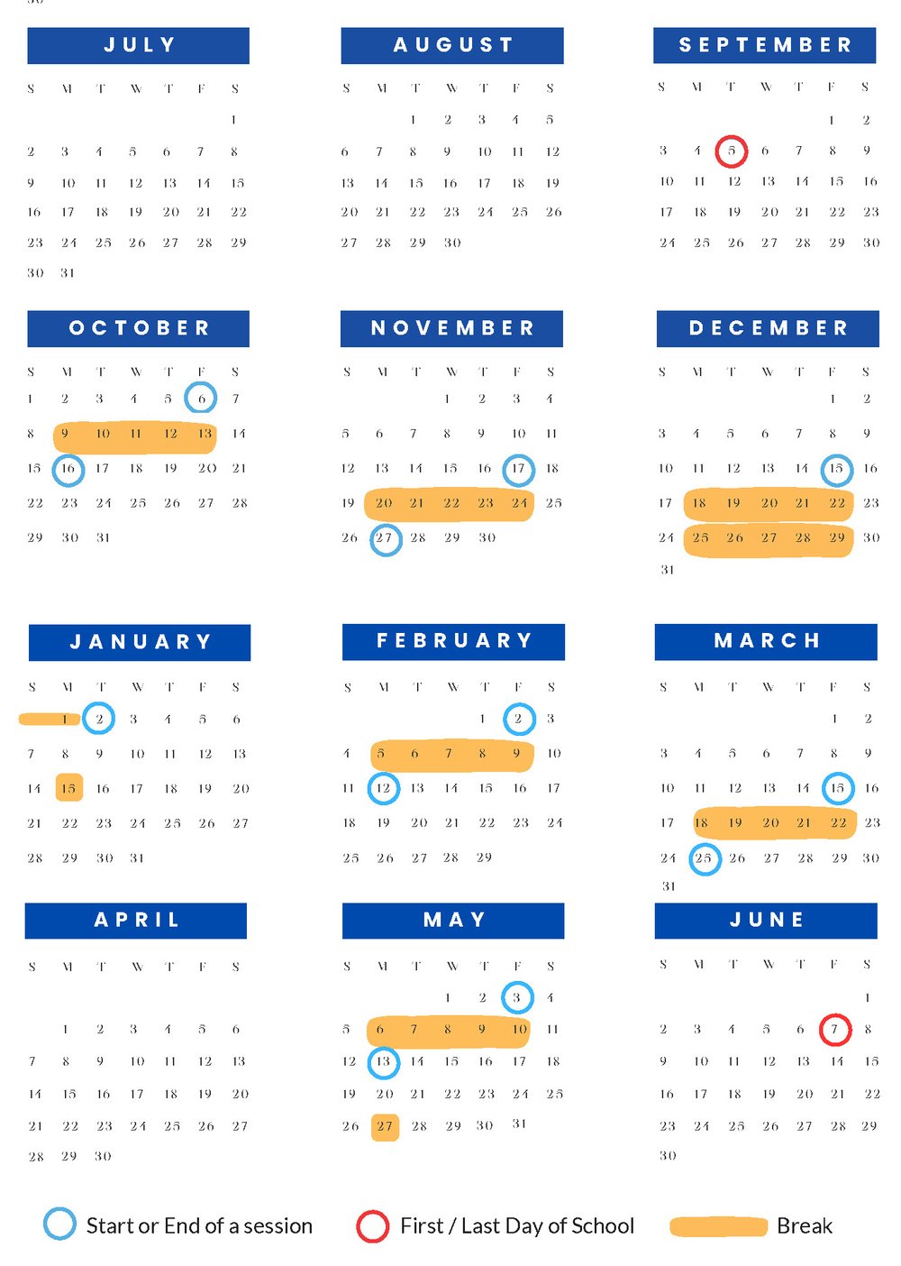 School Calendar Lake Academy School Calendar Lake Academy
