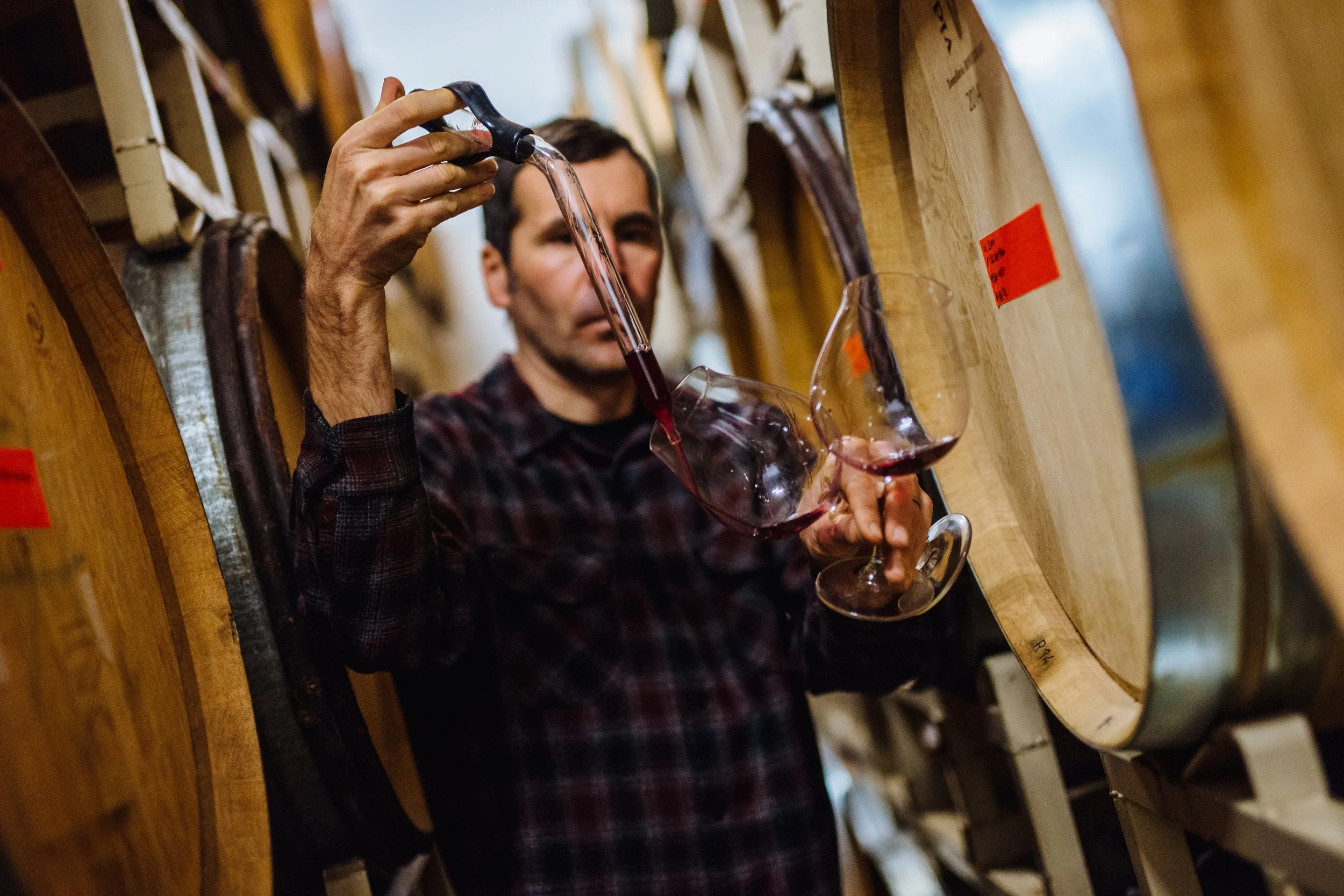 John Grochau in Barrels  .JPG