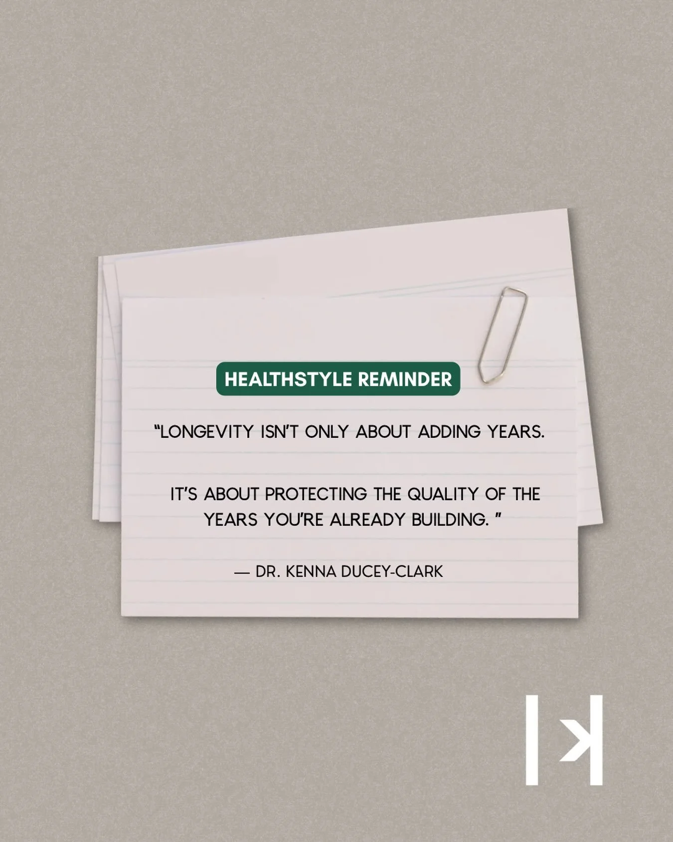 We often talk about longevity as though it begins somewhere in the future&mdash;at 60, at 70, when the kids are grown, when work finally slows down, or when we have more time to focus on ourselves. 

But longevity is being built much earlier than tha