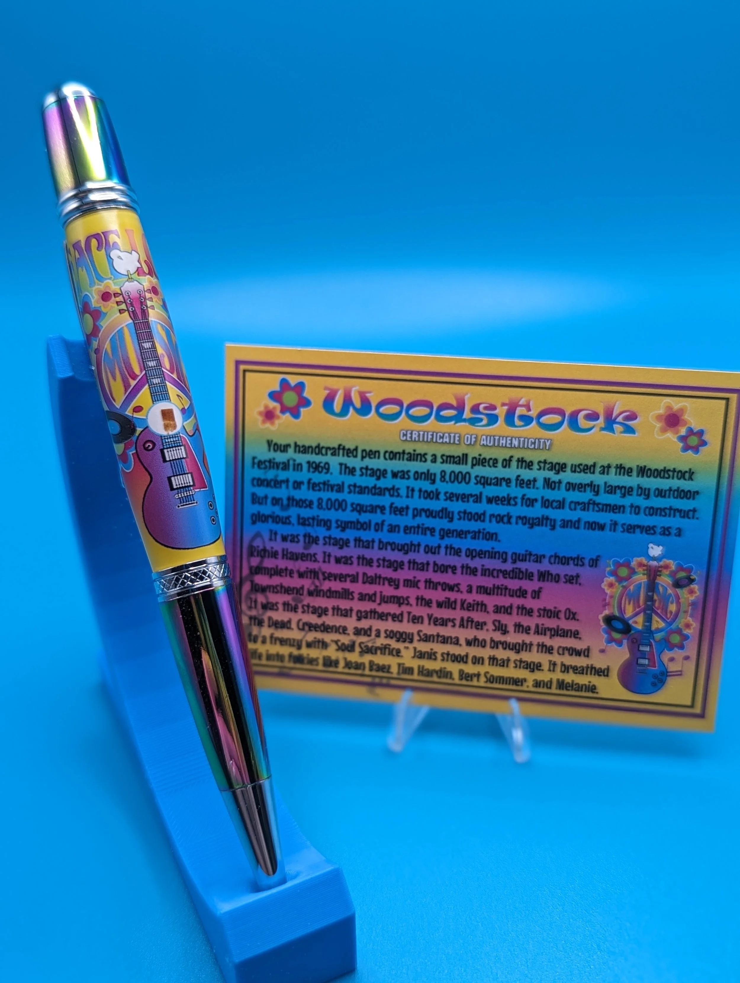 Woodstock - Handmade Pen With Stage Piece Inside