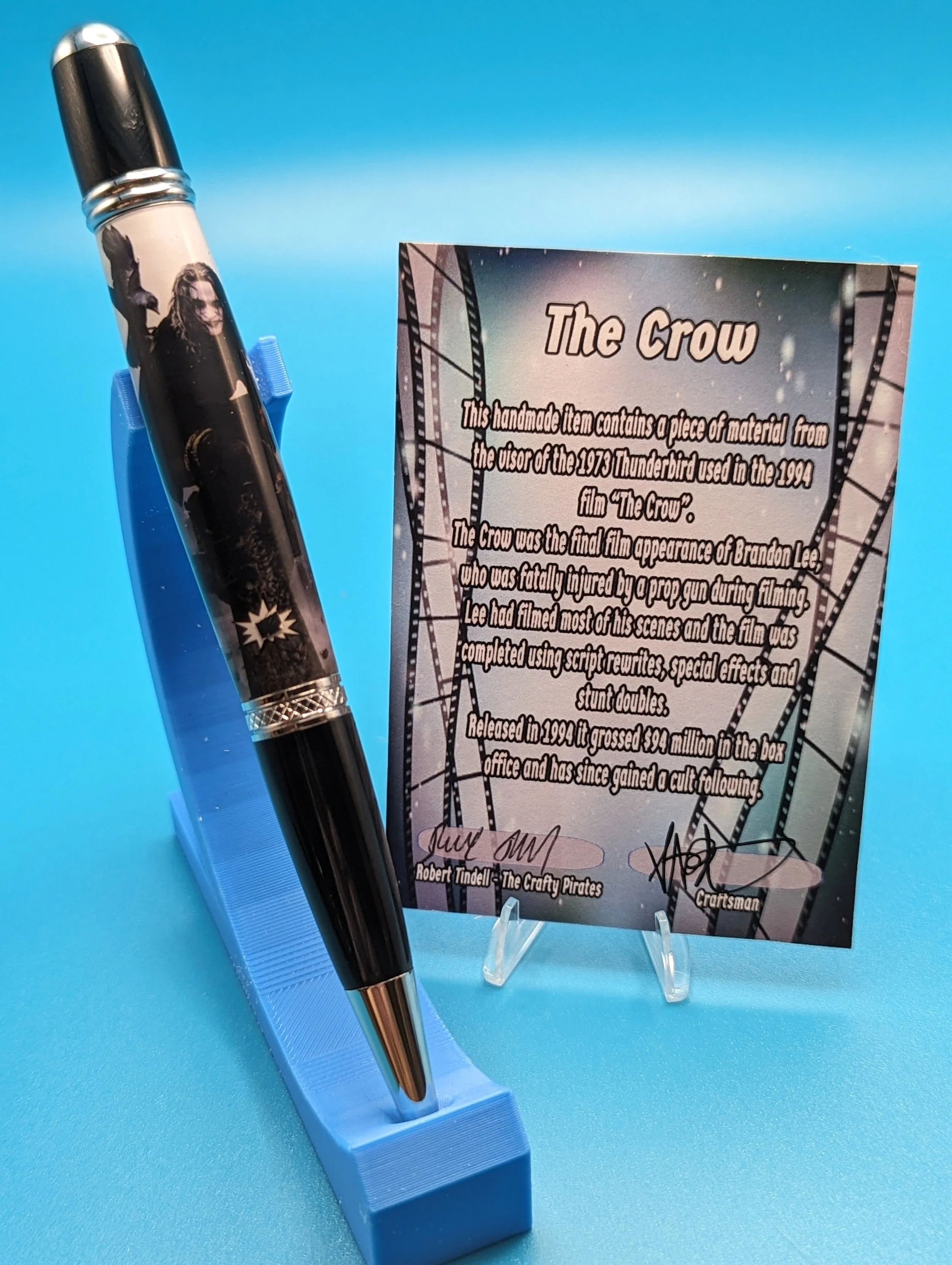 The Crow - Handmade Pen With Thunderbird Piece Inside