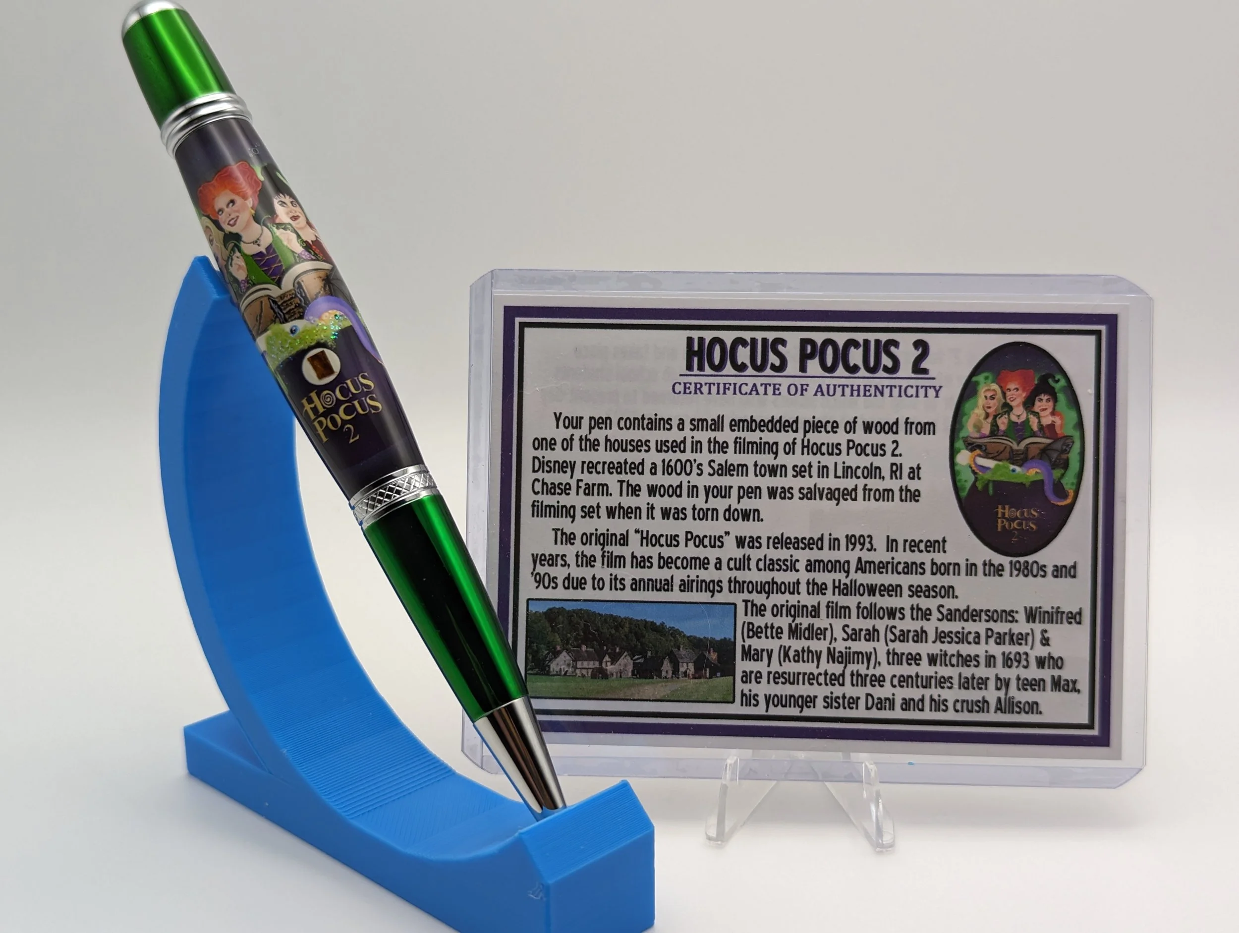 Magical Handmade Pen with Authentic Hocus Pocus 2 Set Relic – Carry the Enchantment!