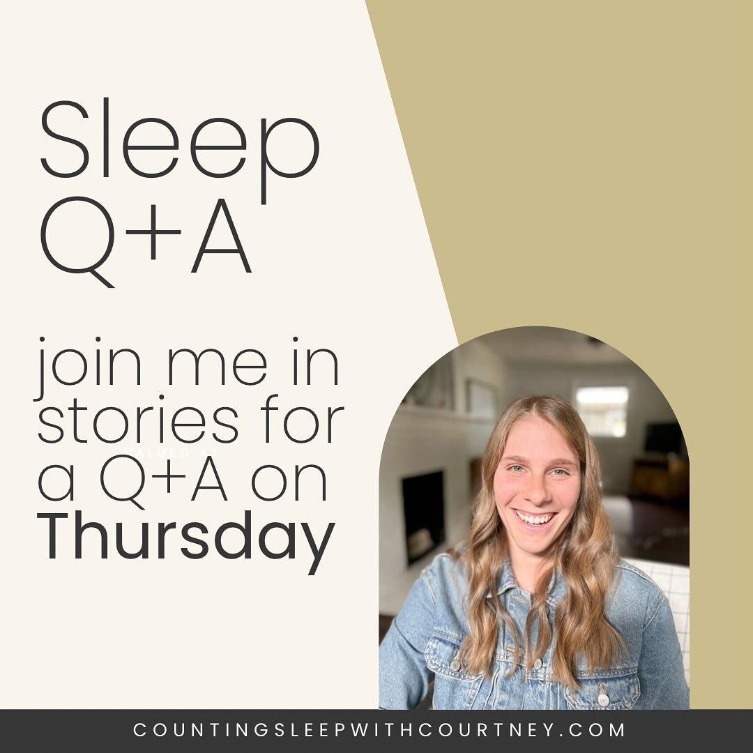 Join me in stories this Thursday for a sleep Q+A ✨ 

Or if you have a question right now, drop it in the comments!

#babysleep #babysleeptip #sleepconsultant #babysleepconsultant #babysleephelp #sleephelp #infantsleep #newbornsleep #babysleepexpert #