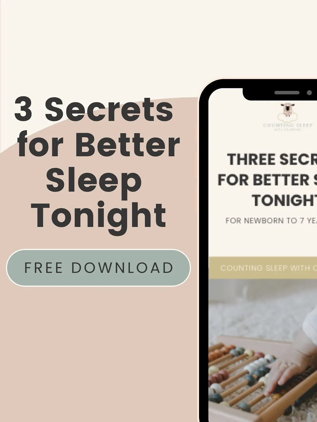 Mama, what if I told you that you could see sleep improvements TONIGHT without even committing to sleep training?

My FREE guide &ldquo;3 Secrets for Better Sleep Tonight&rdquo; gives you:

✨ A complete sleep environment checklist (the foundation tha