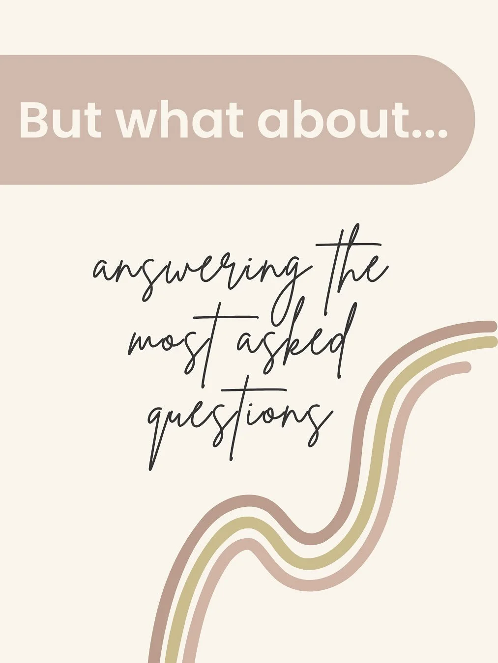 The questions I hear most often:

&ldquo;Will my baby cry?&rdquo;&nbsp;
There will most likely be some tears during the sleep training process. However, you will be lovingly supporting your child. Crying is one way babies and toddlers communicate, so