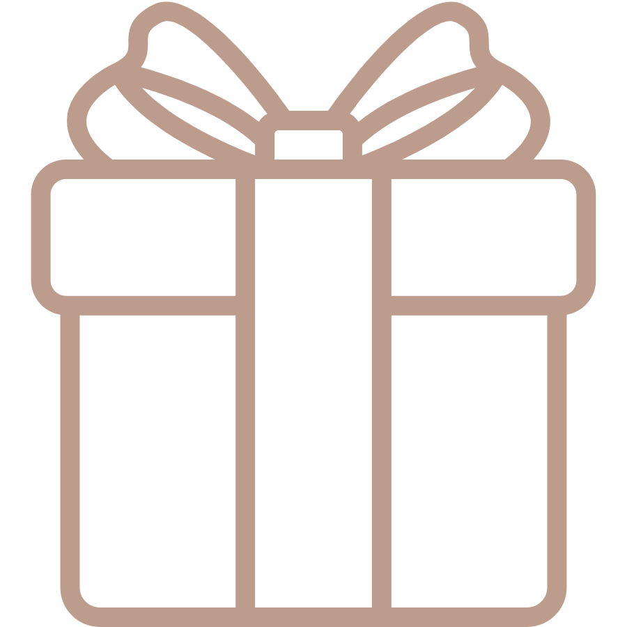 Icon of a gift box representing the sleep prep care package