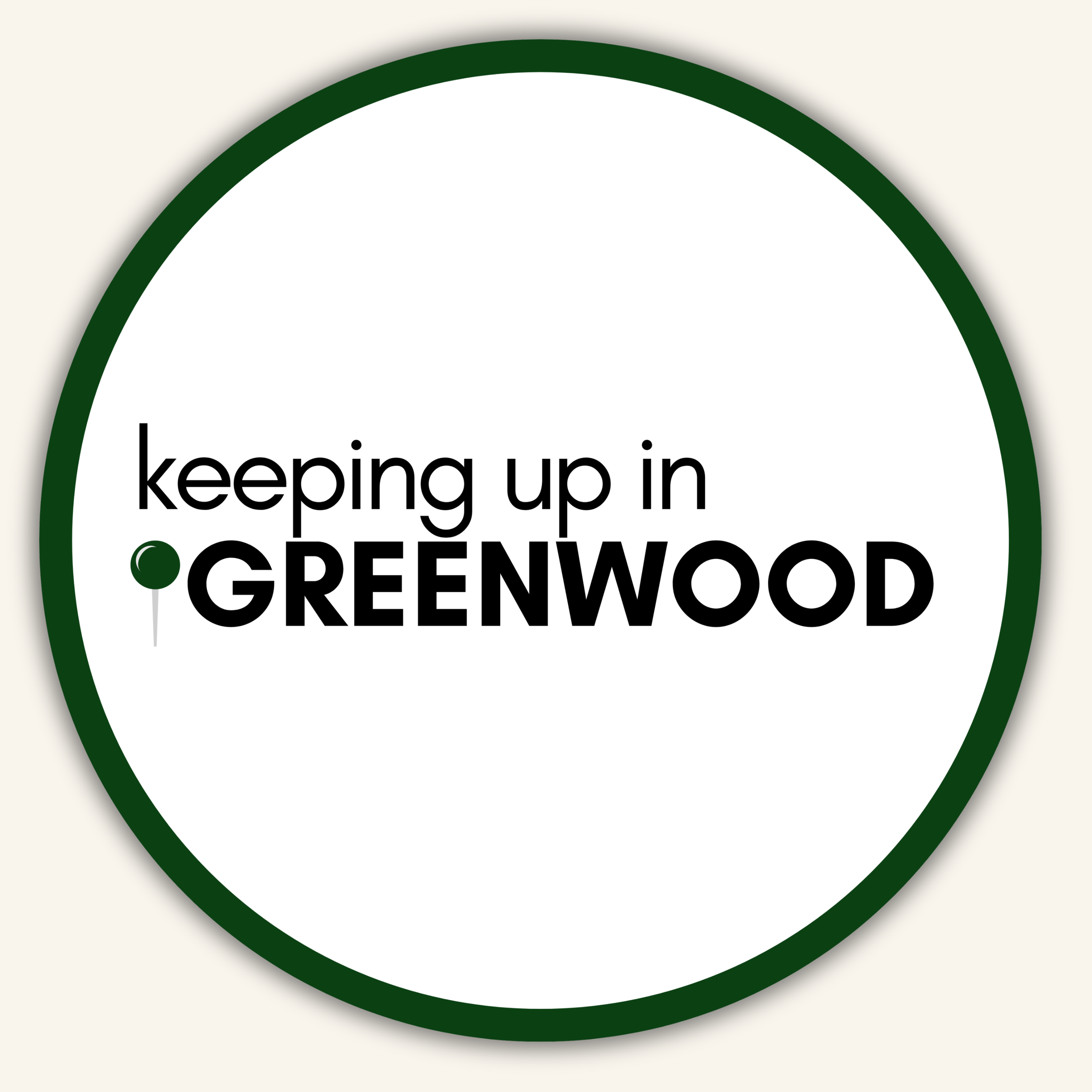 Keeping Up in Greenwood logo, featured Counting Sleep with Courtney