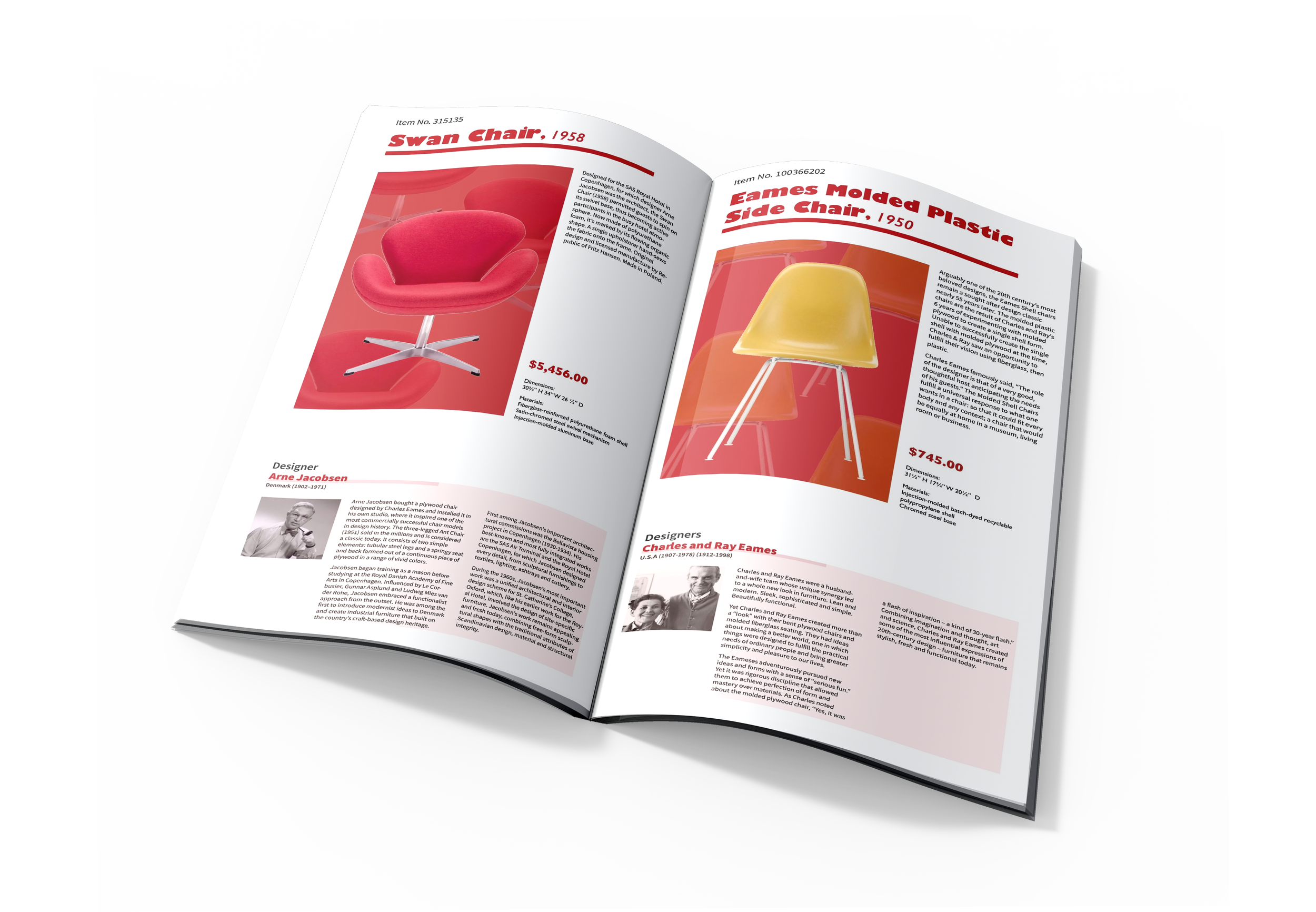 Chair Catalog : Spread Design