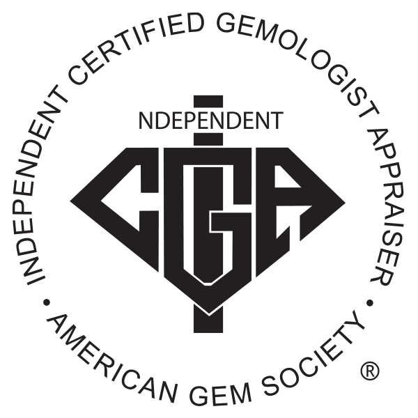 Credentials from American Gem Society Expert Certified Gemologist Appraiser
