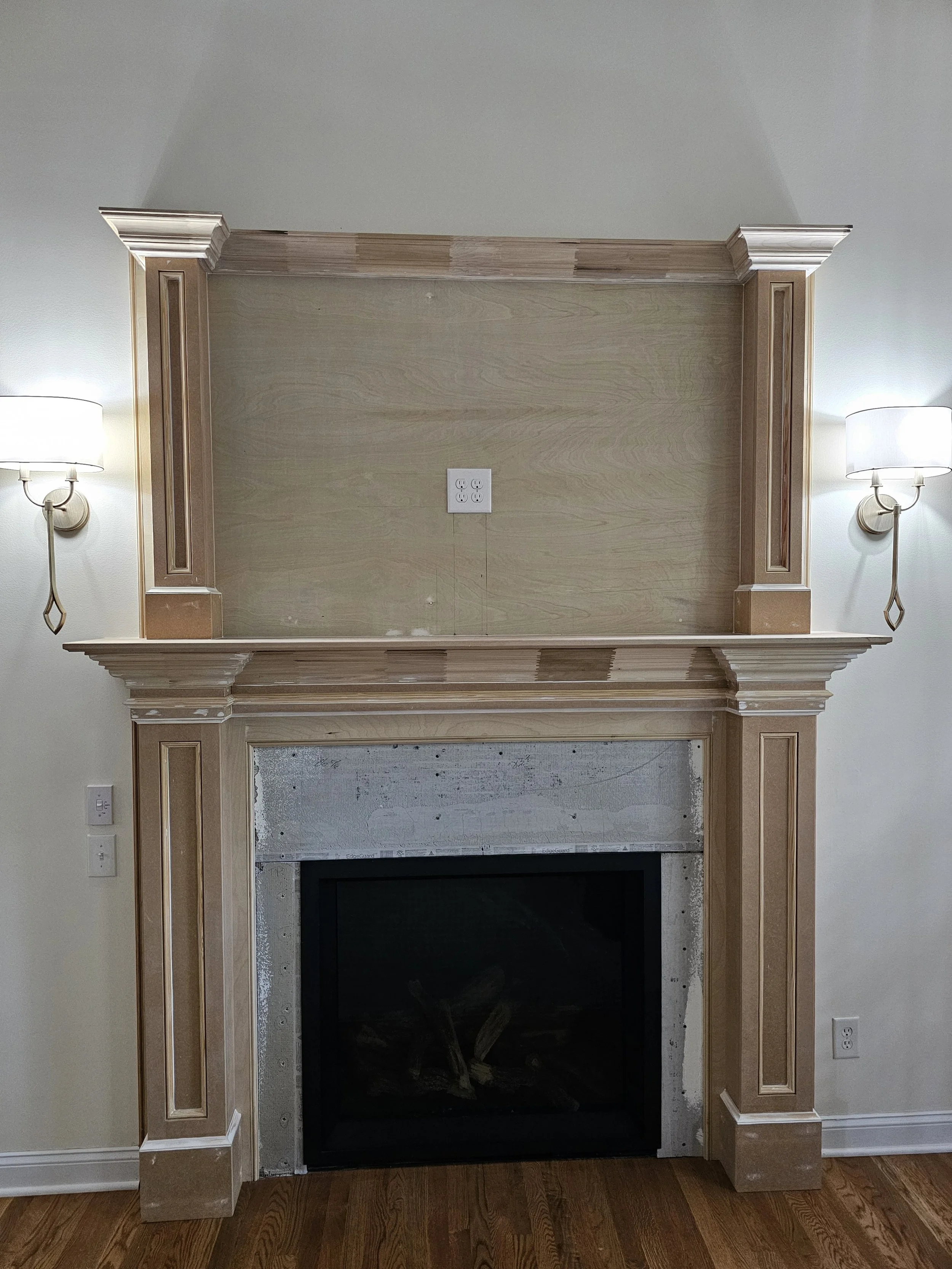 Elegant custom fireplace surround - Greensboro NC
