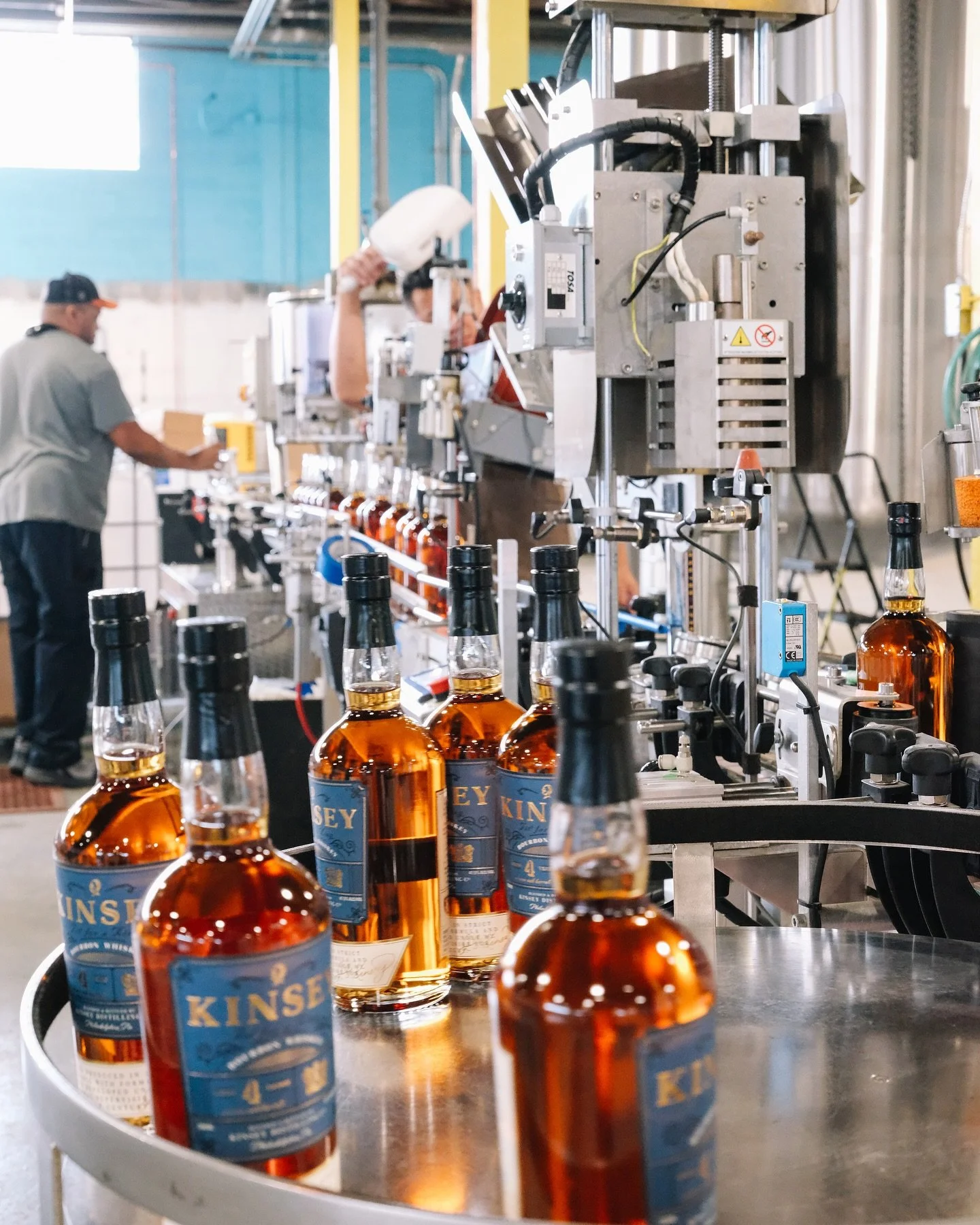 Bottled and ready. @kinseywhiskey, fresh off the line. #KinseyWhiskey #NewLiberty