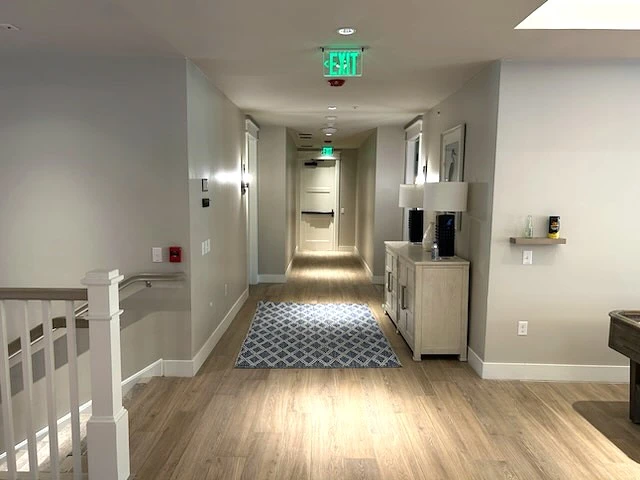 Upstairs hallway lighting with exit signs..jpg