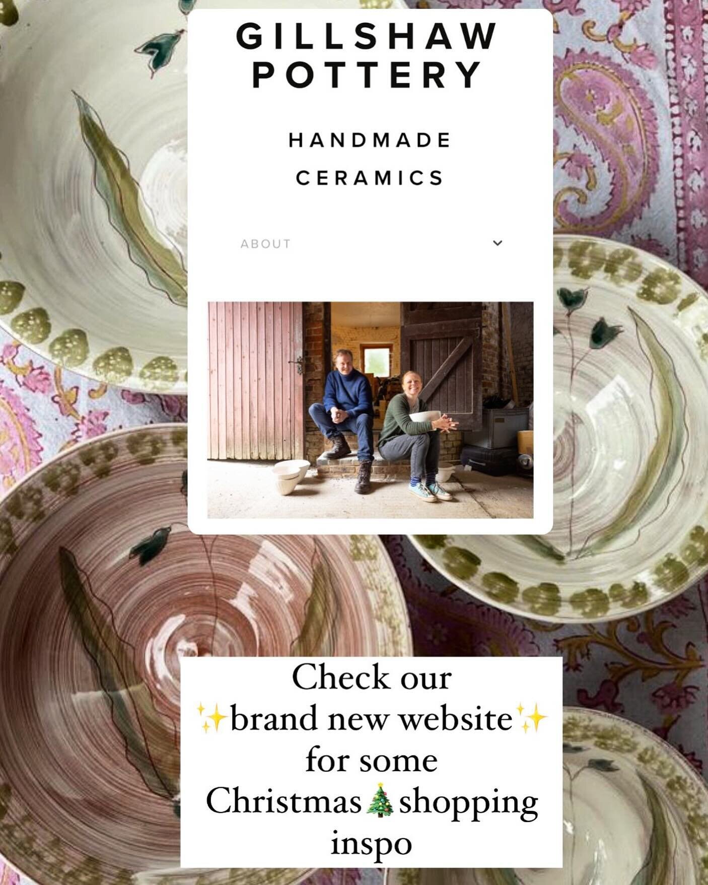 Our new website www.gillshawpottery.co.uk is open. We are extremely excited. Please do browse through our range of products and enjoy some Christmas shopping. 🎄 10% OFF any order until 2nd December with DISCOUNT10🎄  #christmasshopping #ceramics #po