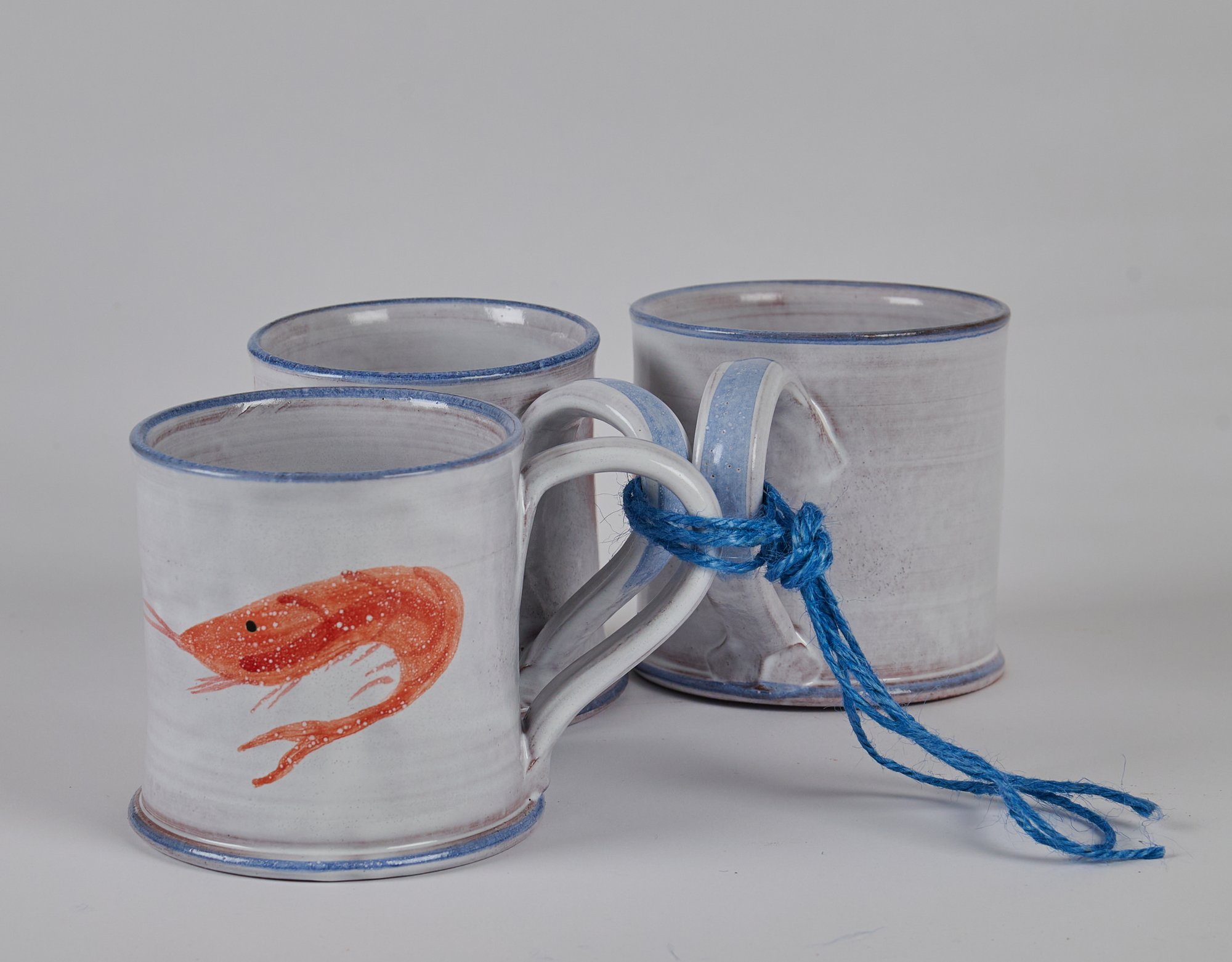 3 x Shrimp mug family stack with blue string .jpg