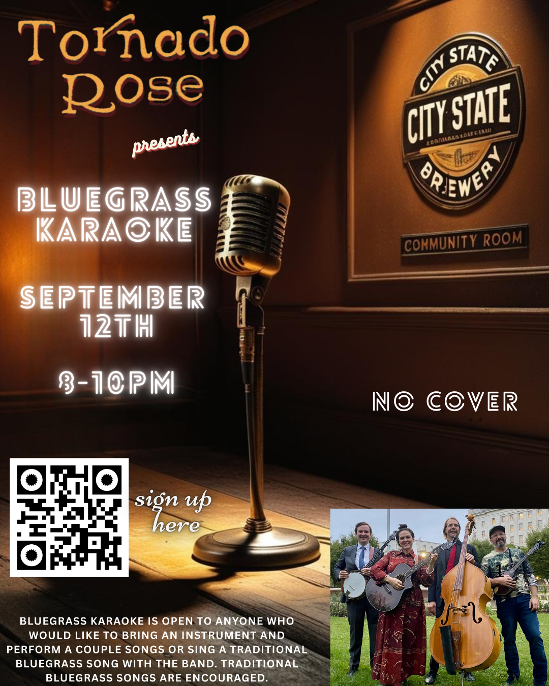 Tornado Rose presents LIVE Bluegrass Karaoke